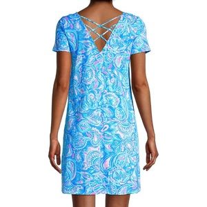 Lilly Pulitzer KIMI Swing Dress in Paisley Zanzibar Blue Fish Kiss size XS